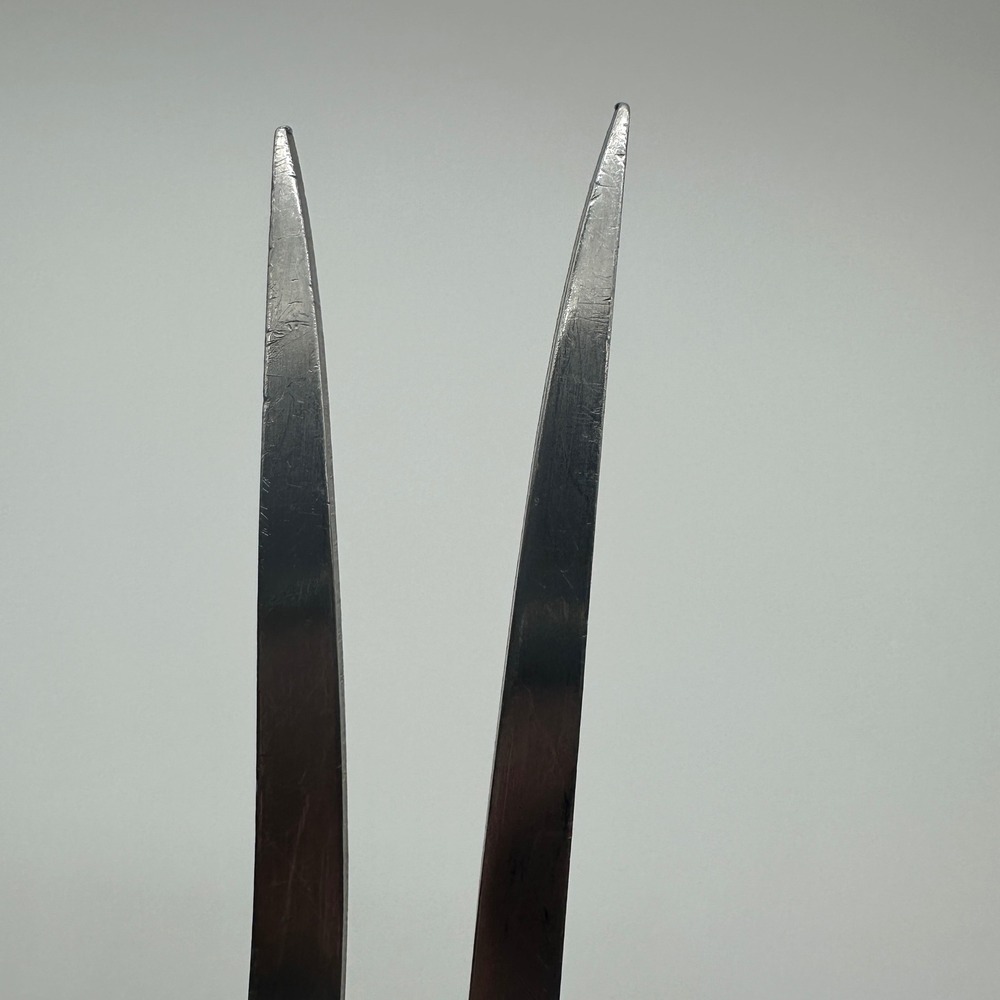 Robinson Stainless USA Meat Carving Fork Wood Handle Vintage 12 Inch 2 Tine - Picture 7 of 8